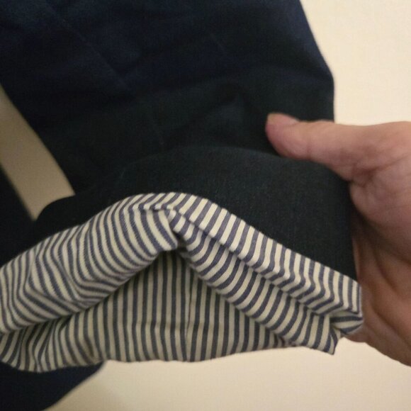 Daniela Corte Rocket Zip Jacket Dark Wash Denim Navy Logo Designer Size 44/L - Picture 8 of 13